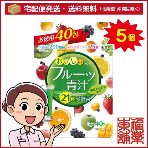 おいしいフルーツ青汁(3gx40包)×5個 [宅配便・送料無料]