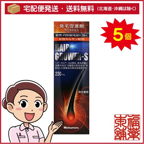 【第(2)類医薬品】ハツモール ヘアーグロアーS(230mL)×5個 [宅配便・送料無料]