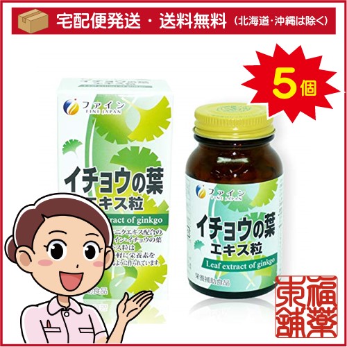 ファイン イチョウの葉エキス 粒 ファイン(60g)×5個 [宅配便・送料無料]
