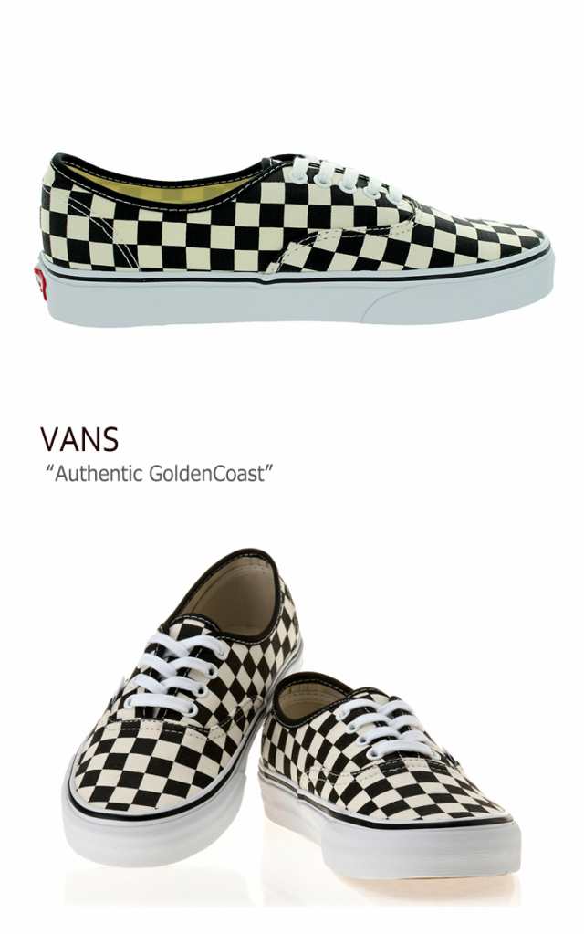 vans authentic golden coast black white