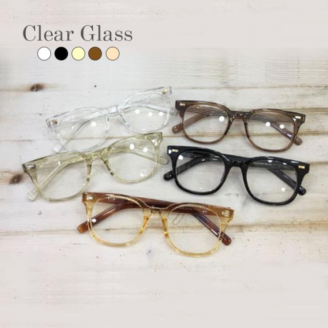 韓国 ファッション メガネ ウェリントン ダテ 伊達 シアー クリア ベージュ 黒 ブラック 茶 ブラウン 黄 イエロー レディースの通販はau Pay マーケット Nuna