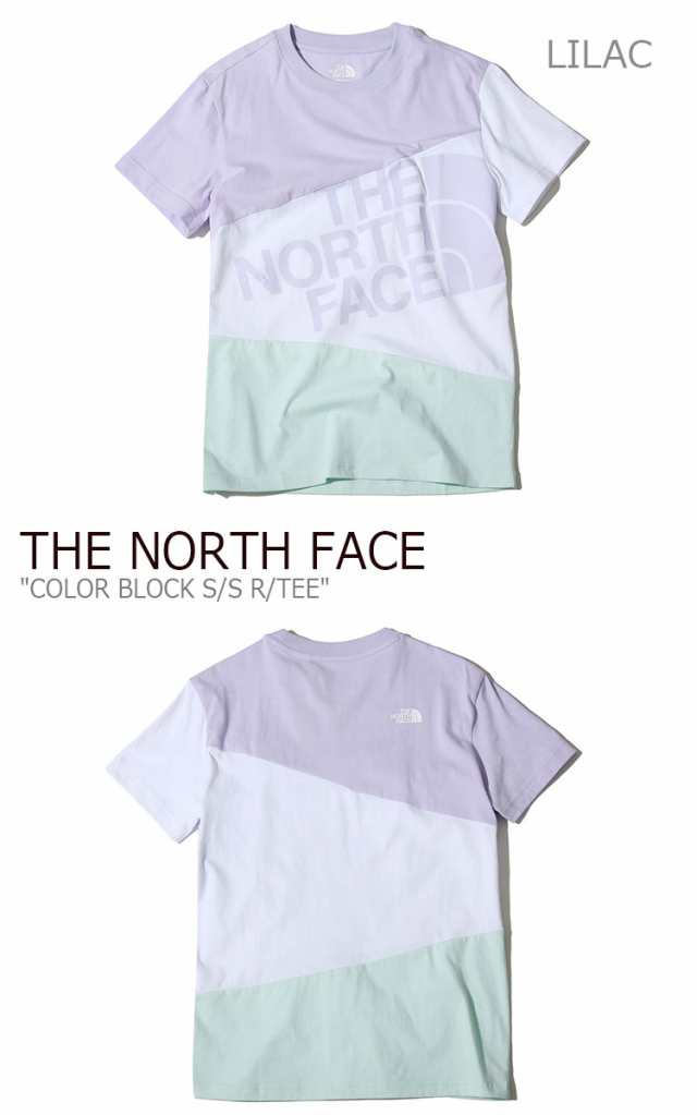 north face colour block t shirt