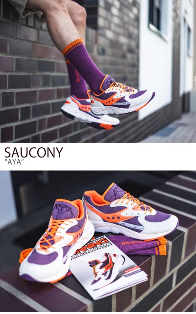 サッカニー スニーカー Saucony メンズ Aya アヤ White Purple Orange ホワイト パープル オレンジ S 1 シューズの通販はau Pay マーケット Nuna