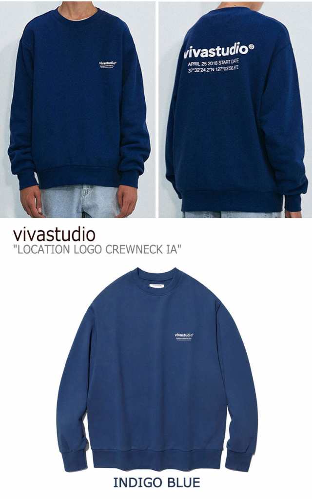 ビバスタジオ トレーナー vivastudio LOCATION LOGO CREWNECK IA