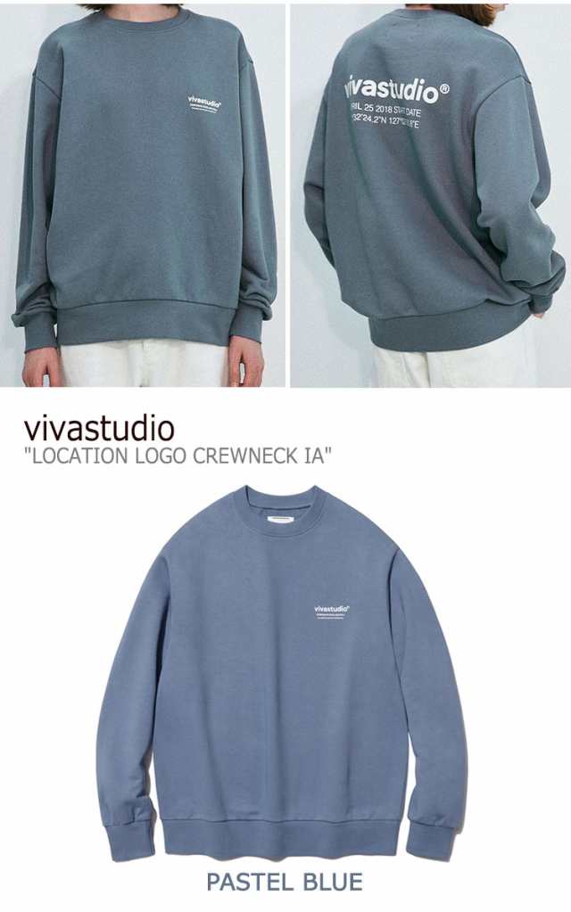 ビバスタジオ トレーナー vivastudio LOCATION LOGO CREWNECK IA ロケーション ロゴ クルーネック 全3色  IAVT20 JAVT20 KSVT20 ウェア｜au PAY マーケット