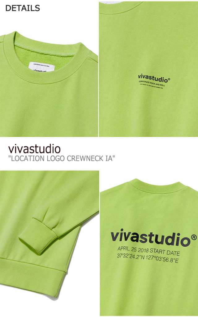 ビバスタジオ トレーナー vivastudio LOCATION LOGO CREWNECK IA ロケーション ロゴ クルーネック 全3色  IAVT20 JAVT20 KSVT20 ウェア｜au PAY マーケット