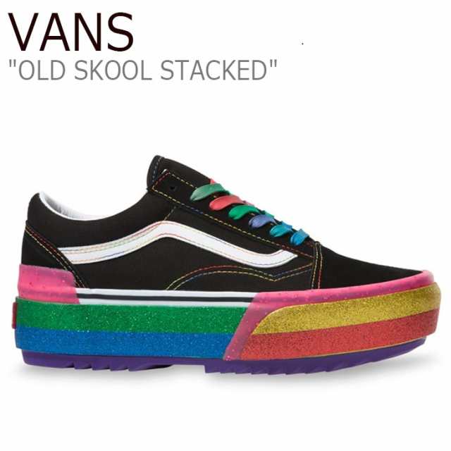 vans black and rainbow