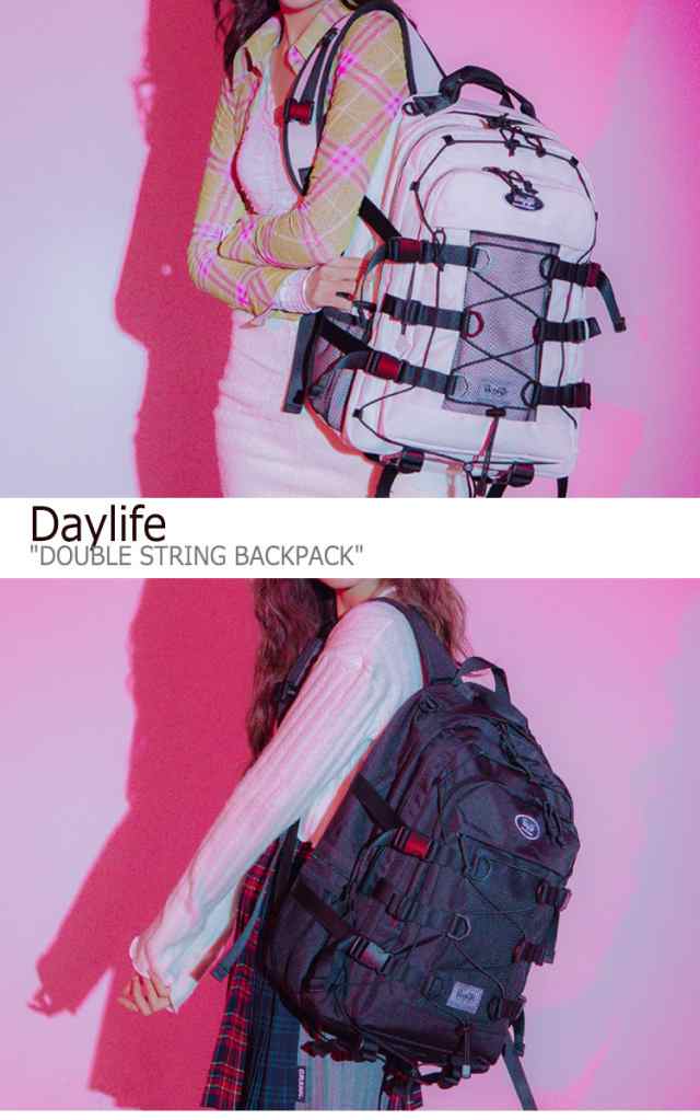 Daylife ダブルストリングバックパック◇韓国◇リュック◇黒