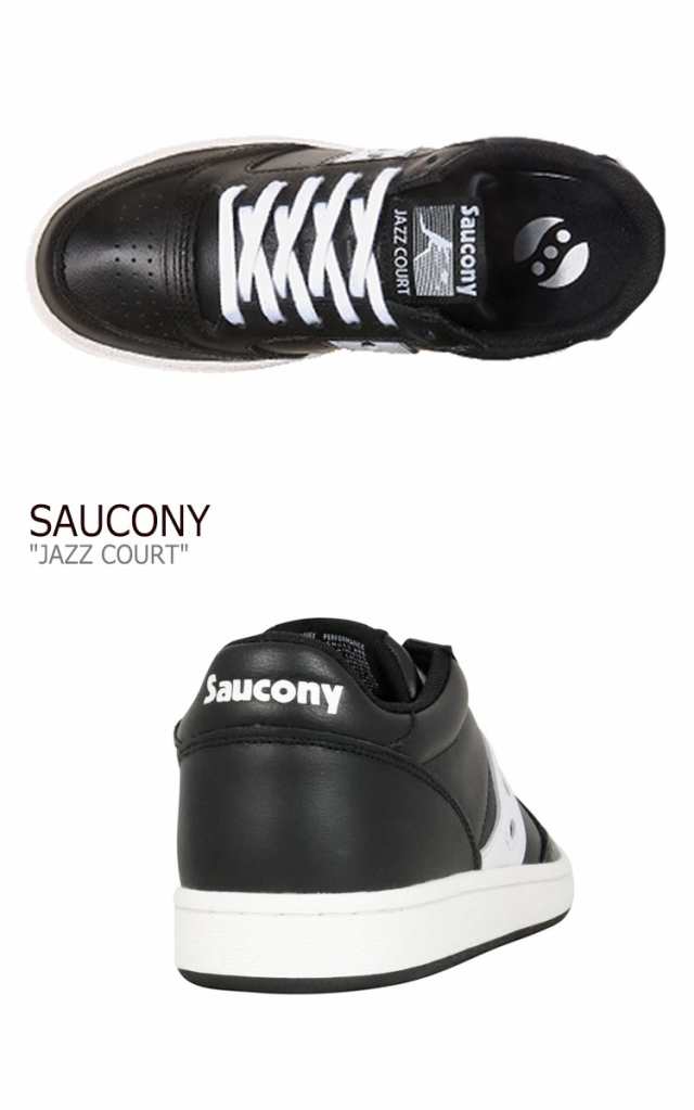 サッカニー スニーカー SAUCONY メンズ レディース JAZZ COURT ジャズ コート BLACK ブラック S70555-1 シューズ  ｜au PAY マーケット