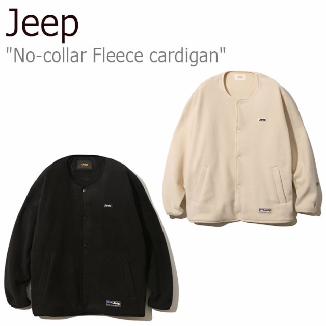 ジープ フリース Jeep No-collar Fleece cardigan ノー カラー