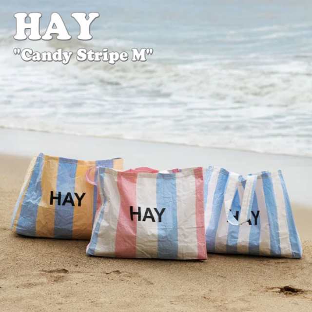 ヘイ トートバッグ HAY Candy Stripe M キャンディー ストライプM Blue