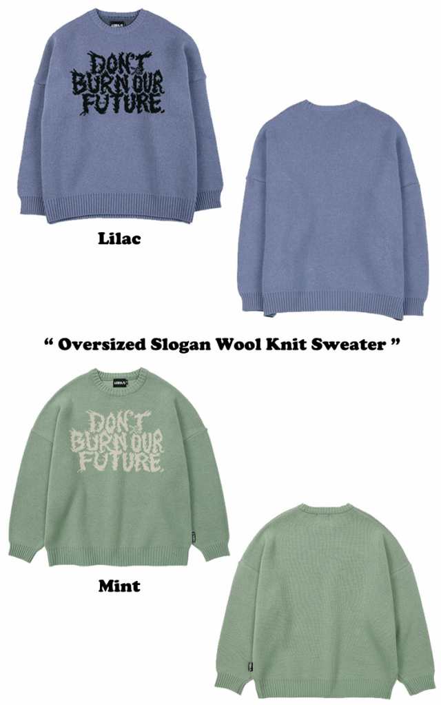 アジョ バイ アジョ ニット AJOBYAJO Oversized Slogan Wool Knit Sweater 全6色 AA00-KN-01  ウェア｜au PAY マーケット