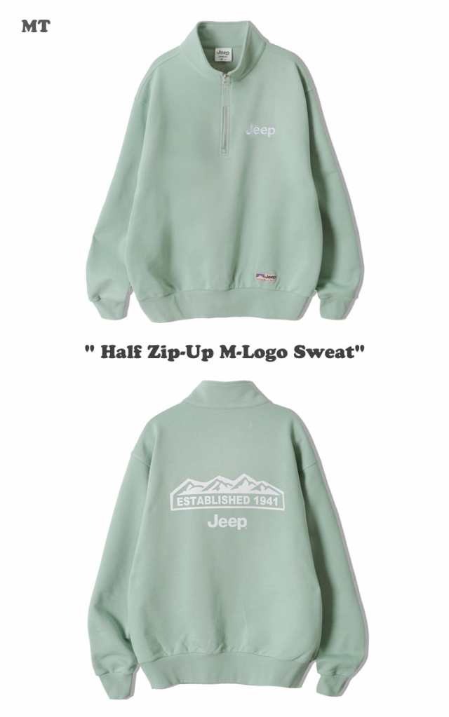 即納有/国内配送】ジープ スウェットシャツ Jeep Half Zip-Up M-Logo ...