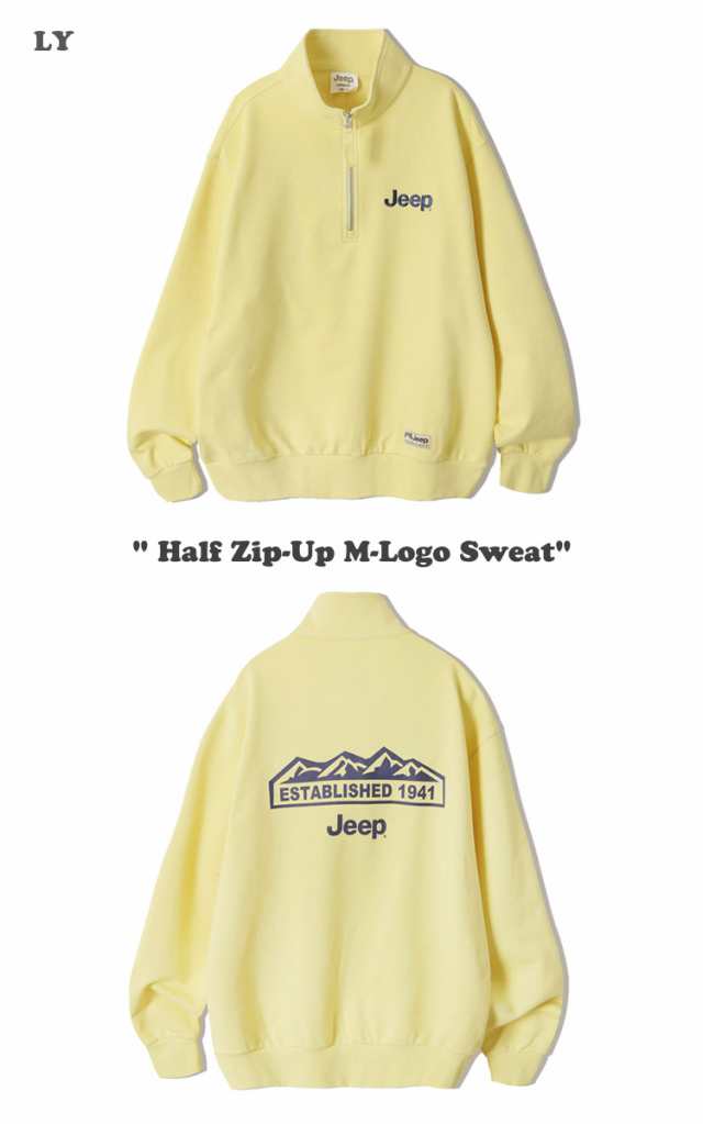 即納有/国内配送】ジープ スウェットシャツ Jeep Half Zip-Up M-Logo ...