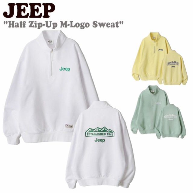 即納有/国内配送】ジープ スウェットシャツ Jeep Half Zip-Up M-Logo ...