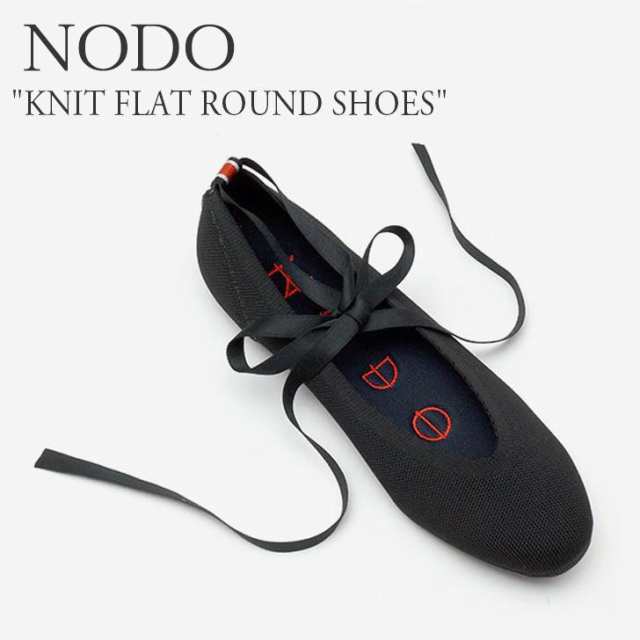 ノード フラットシューズ パンプス NODO レディース KNIT FLAT ROUND