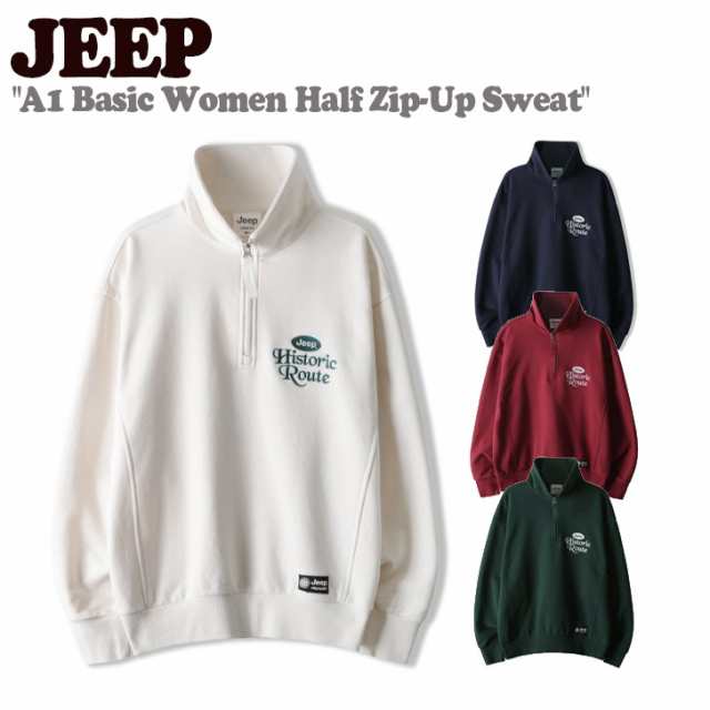 ジープ トレーナー Jeep A1 Basic Women Half Zip-Up Sweat ハーフ