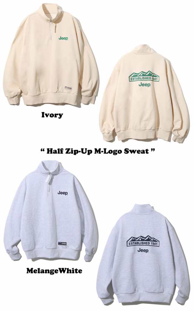 ジープ トレーナー Jeep Half Zip-Up M-Logo Sweat ハーフジップアップ