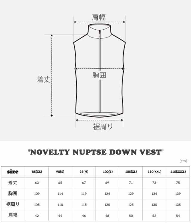 ノースフェイス ベスト THE NORTH FACE NOVELTY NUPTSE DOWN VEST ...