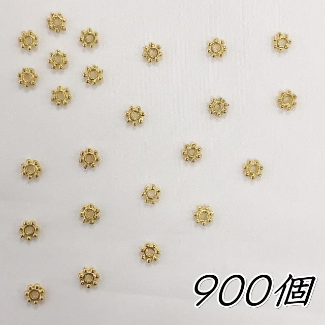 花型スペーサー 約4mm イエローゴールド 約900個 アクセサリー パーツ 金具 ハンドメイド 素材 材料 スペーサー の通販はau Pay マーケット アクセサリーパーツの ジャスワーク