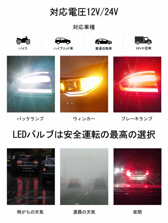 LED S25シングルBAU15S 150度 アンバー黄発光 28SMD 3020チップ LED 1200lm フォグランプ ブレーキ 2個入り  12V/24V 3ヶ月保証