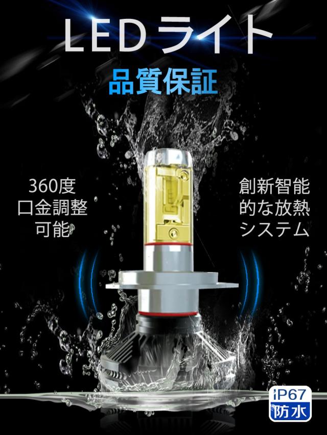 SUZUKI用の非純正品 アルト ラパン H27.6〜# HE33S ヘッドライト(LO)[H4] LED H4 HI/LO 2個入り 12V 24V 6ヶ月保証