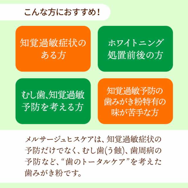 即日発送対応可】松風 メルサージュ ヒスケア 80g フッ素濃度1450ppm × 1本 歯科専売品の通販はau PAY マーケット  お口の専門店（R） au PAY マーケット－通販サイト