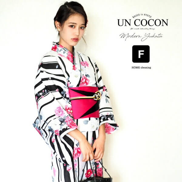 送料無料　夏新作　女性浴衣　浴衣　単品　浴衣単品　仕立て上がり　レディース　女性用　フリー　花柄　ピンク　ホワイト　ストライプ