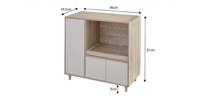 Ｒｉｎｅ（リイネ）　バイカラーレンジボード　収納　レンジ台　レンジボード　キッチン収納　収納棚　キッチン　棚　木製　バイカラー　北欧　レトロ　お洒落　おしゃれ　シンプル　送料無料　ナチュラル　シンプル　北欧　レトロ　西海岸　ミッドセンチュリーの通販は