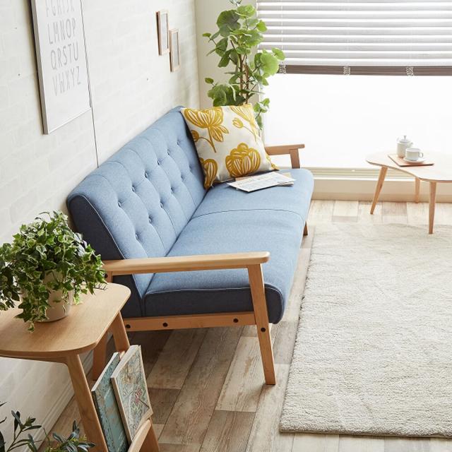 【送料無料】NEW RETRO 3人掛けソファ　ブルー 送料無料】NEW RETRO 3人掛けソファブルー