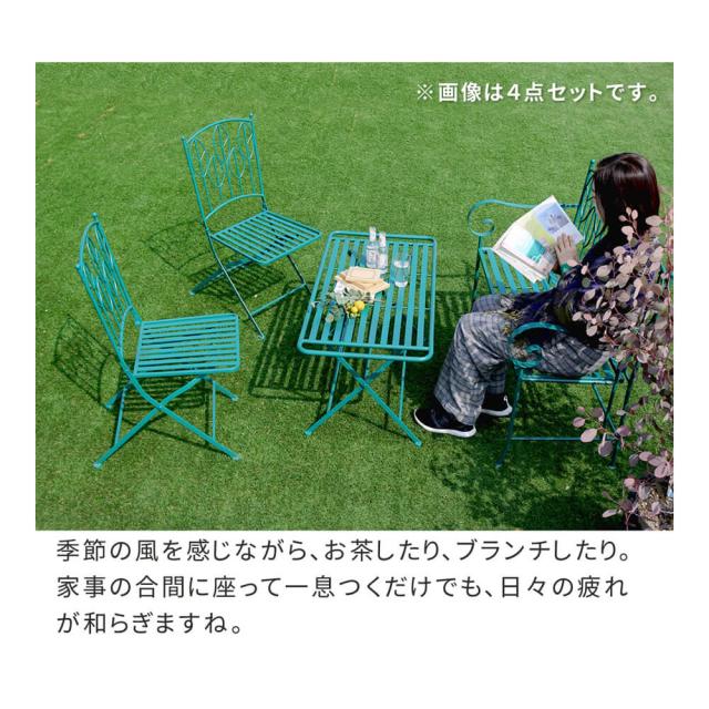 アイアン製ローテーブル　アイアン製　ローテーブル　単品　折り畳み　カフェ　テラス　テラス　アウトドア_6