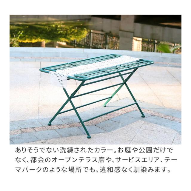 アイアン製ローテーブル　アイアン製　ローテーブル　単品　折り畳み　カフェ　テラス　テラス　アウトドア_8