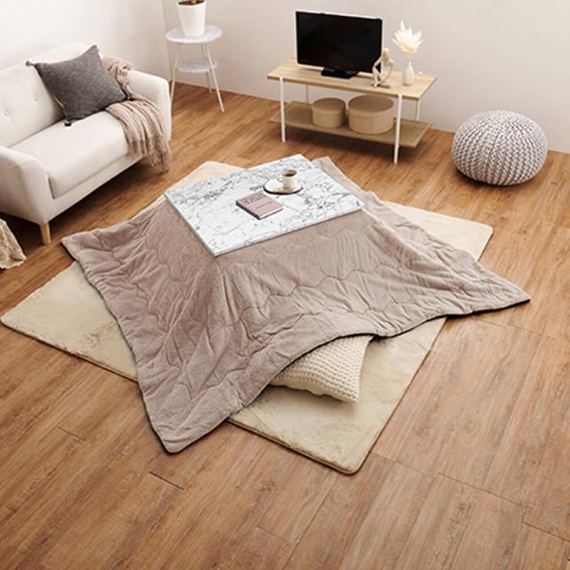 こたつ　コタツ　掛け布団　２点セット　大理石柄　ローテーブル　マーブルホワイト　韓国風 こたつ コタツ 掛け布団 2点セット 大理石柄 ローテーブル マーブル