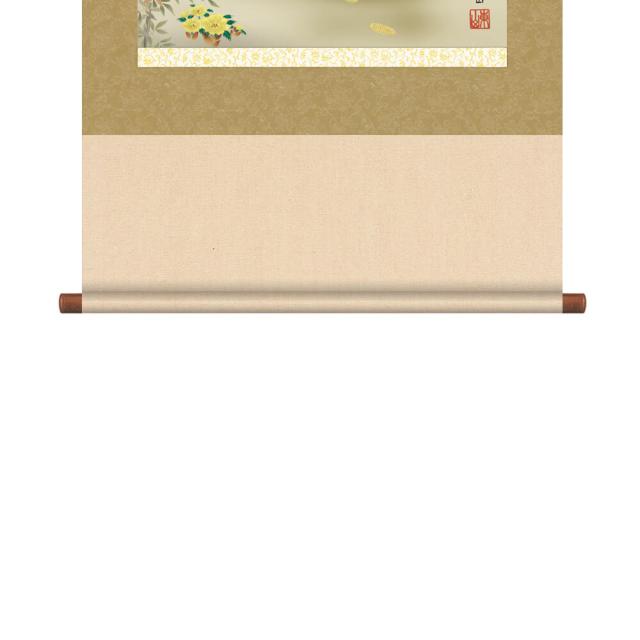 金運大黒龍神図　掛軸　榎本　東山　尺五立　高精彩工芸画　手彩補色　掛け軸　掛軸　動物画　厄除け　干支　表装　軸装　桐箱_5