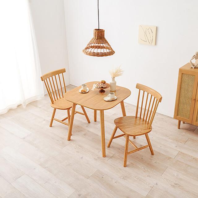 ダイニング３点セット　ダイニング３点セット　ダイニングテーブルセット　ウィンザーチェアー　３点セット　幅７５ｃｍ　２人用_3