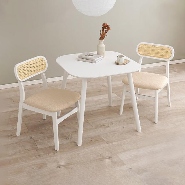 ダイニング3点セット ダイニングテーブルセット ラタンチェア 2脚