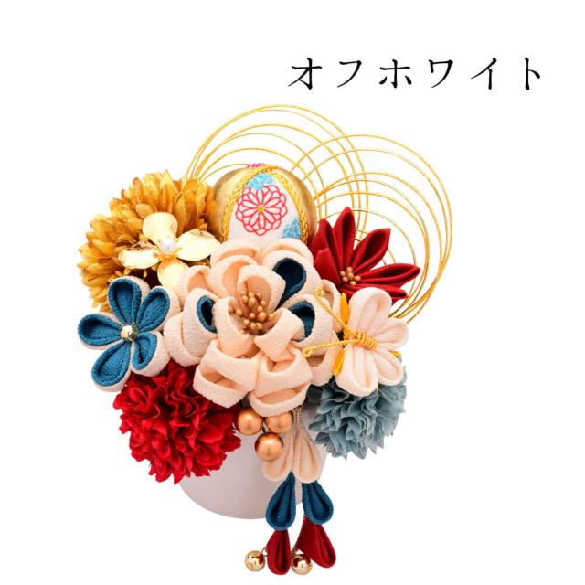 髪飾り　成人式　つまみ細工　振袖　前撮り　袴　花　赤　白　Ｕピン　ピンポンマム　かんざし　ウエディング　ブライダル　花嫁_5