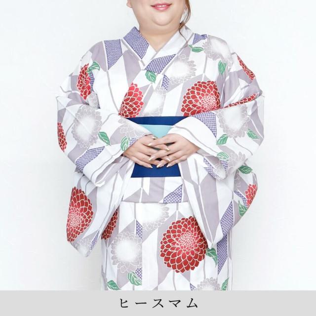 送料無料　夏新作　浴衣　大きいサイズ　レディース　ゆかた　大人　浴衣単品　３Ｌ　４Ｌ　ぽっちゃり　ふくよかさん向け　大きい　女性　大人浴衣　ワイド　大正浪漫　古典_6