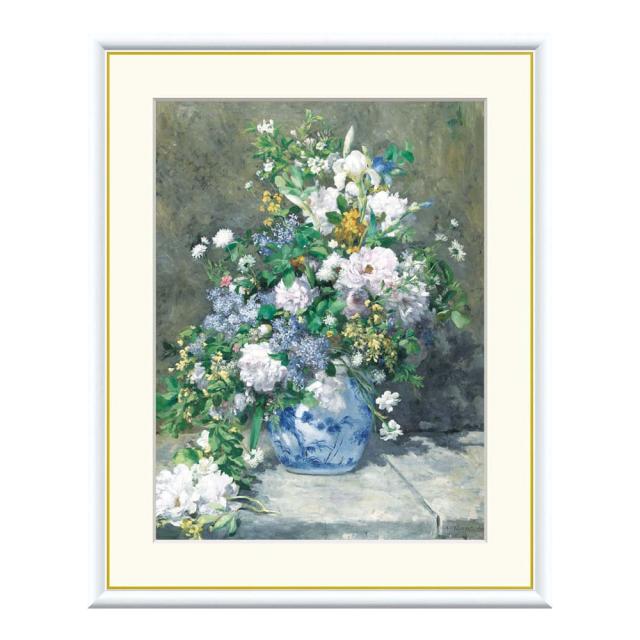 Ｐｉｅｒｒｅ−Ａｕｇｕｓｔｅ　Ｒｅｎｏｉｒ（ピエール＝オーギュスト・ルノワール）　春のブーケ　アートポスター（フレーム付き）の通販は