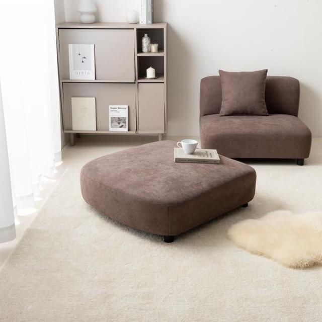 オットマン　ソファ　１人掛け　フロア　オットマン　ロー　ファブリック　大人かわいい　低め　１Ｐ　一人用　クッション付き　単品の通販は