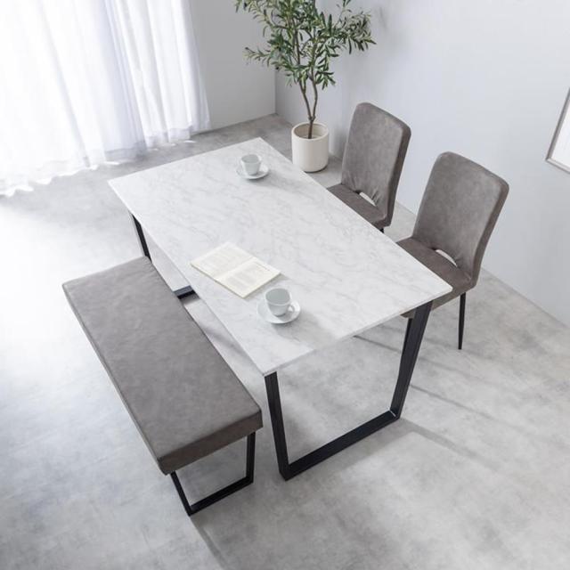 ダイニングテーブル＋チェア２脚＋ダイニングベンチ　幅１４０ｃｍタイプ　ダイニングセット　長方形　コンパクト　人気　新生活　同棲