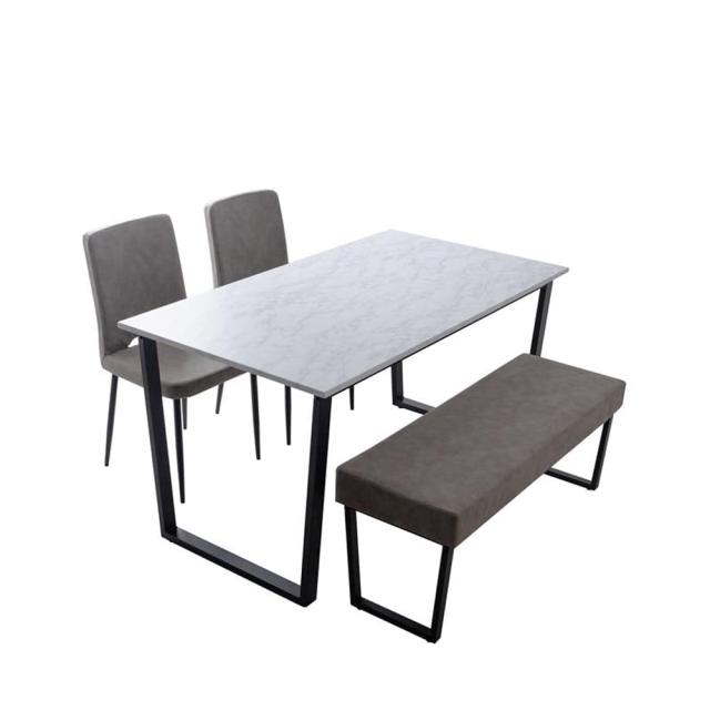 ダイニングテーブル＋チェア２脚＋ダイニングベンチ　幅１４０ｃｍタイプ　ダイニングセット　長方形　コンパクト　人気　新生活　同棲