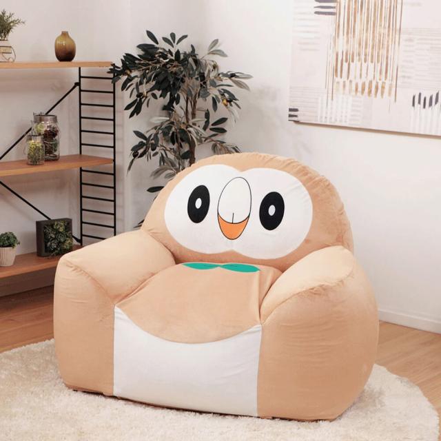 ポケモン　モクロービーズソファ　　モクローソファ　ポケモン家具　ビーズクッションソファ　洗えるカバーソファ　子ども部屋インテリア