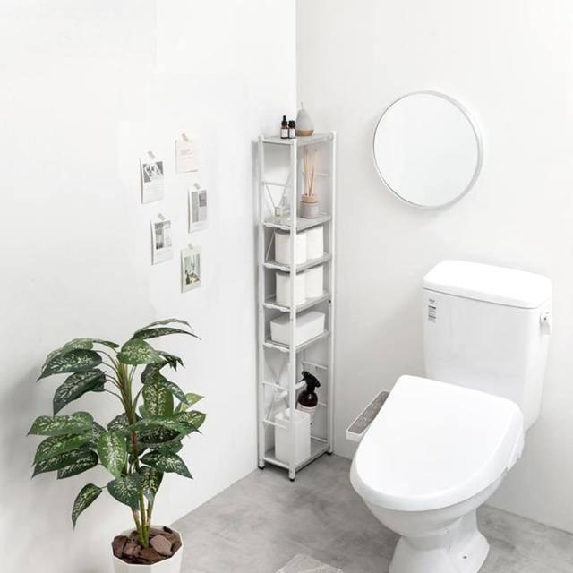 スリムトイレラック　トイレ収納　スリムラック　ハイタイプラック　隙間収納　省スペース家具　おしゃれ収納　洗面所インテリア_1