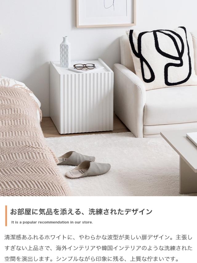 サイドテーブル　ナイトテーブル　ベッドサイドテーブル　コンセント付きサイドテーブル　収納付きサイドテーブル　扉付き収納_8