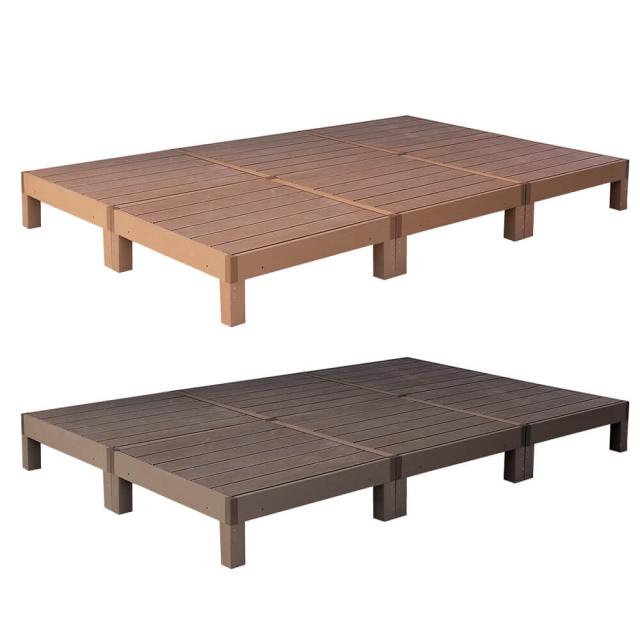 Ｅｃｏｆｅｅｌ（エコフィール）人工木ウッドデッキ　９０×９０ｃｍ　６台セット　手入れ簡単　人工木ウッドデッキ屋外用　送料無料_16