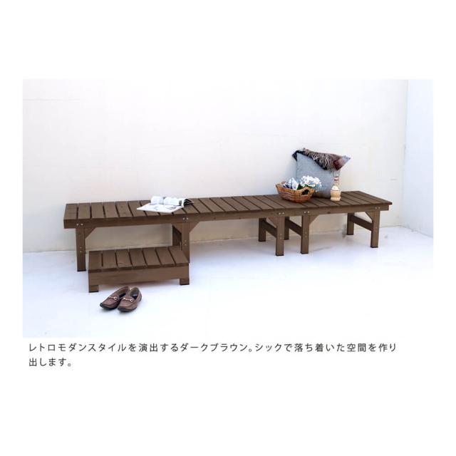 Ｈｉｙｏｒｉ（ヒヨリ）縁台ベンチ　１７４ｃｍｘ　５５ｃｍ　連結３点セット　ウッドデッキ　簡単組立　縁側　ＤＩＹ　木製　送料無料_6