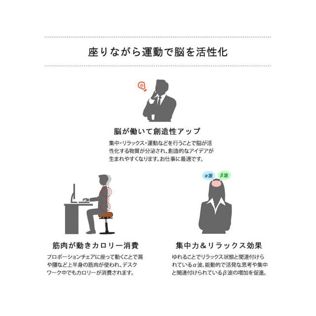 Ｐｏｐｏ（ポポ）　プロポーションスツール　スツール　骨盤矯正　骨盤　矯正　プロポーション　健康　健康器具　昇降式　ブラック_12