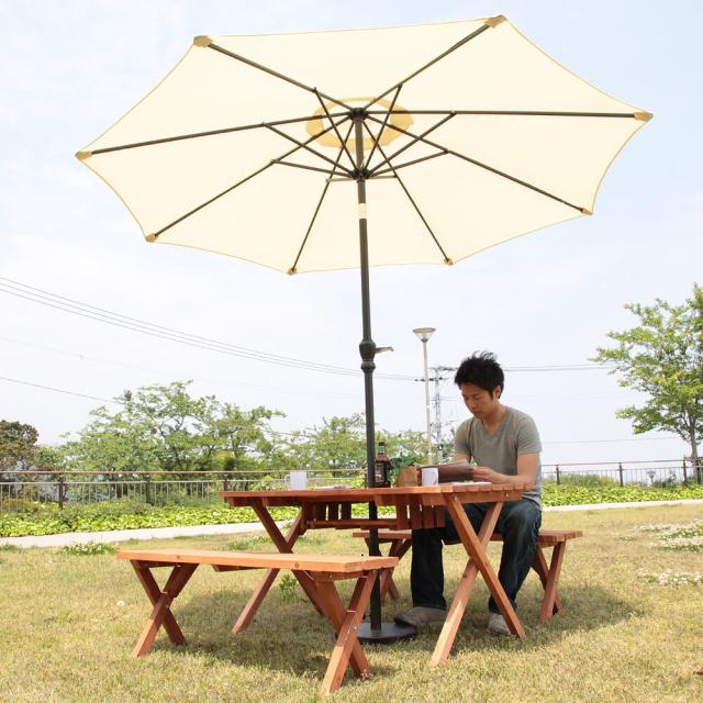 Anima（アニマ）BBQテーブル＆ベンチ 3点セット アウトドア