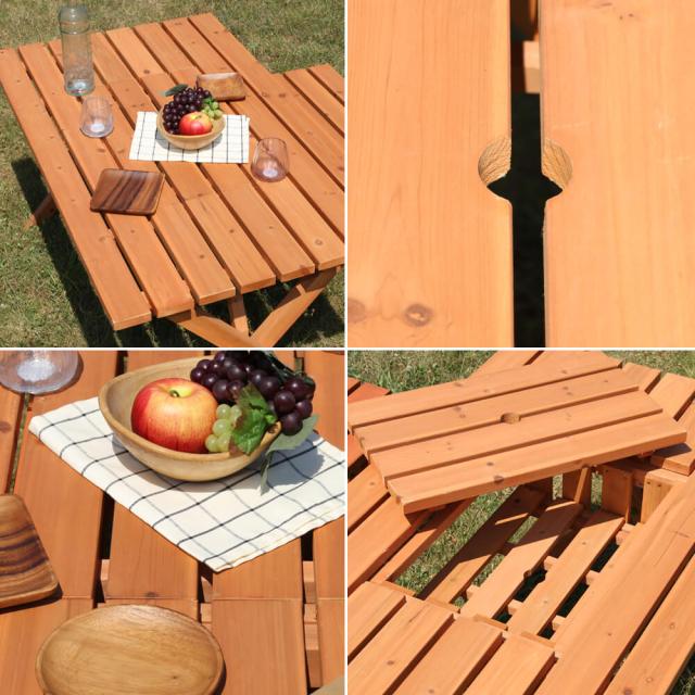 Anima（アニマ）BBQテーブル＆ベンチ 3点セット アウトドア